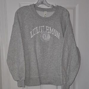 lululemon athletica Heather Gray Crew Neck Sweater